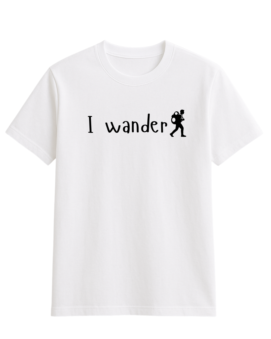 White Travelling Couple - I wander, I follow Tees - Image 3